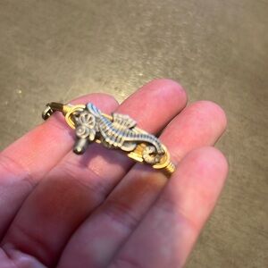 Bourbon and bow ties seahorse bracelet